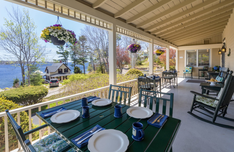 Patio at Five Gables Inn.