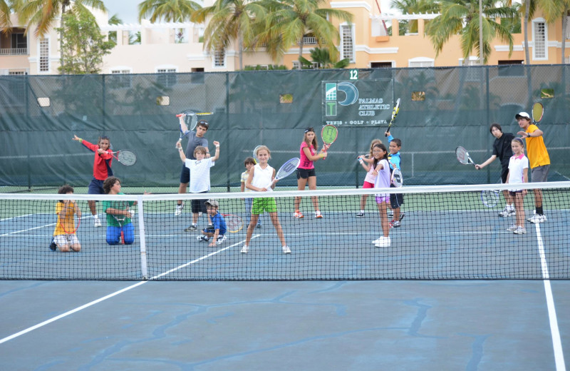 Tennis court at Oceano Beach Resort.