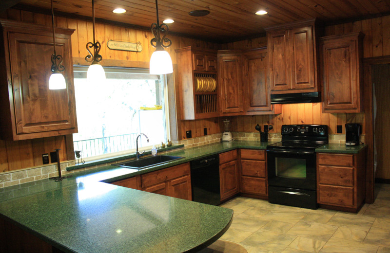 Rental kitchen at Frio Family Getaway