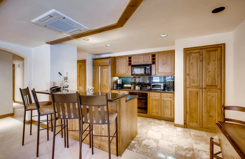 Guest kitchen at Vail Mountain Lodge & Spa.