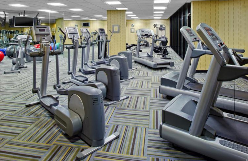 Fitness room at Sheraton Miami Airport Hotel.