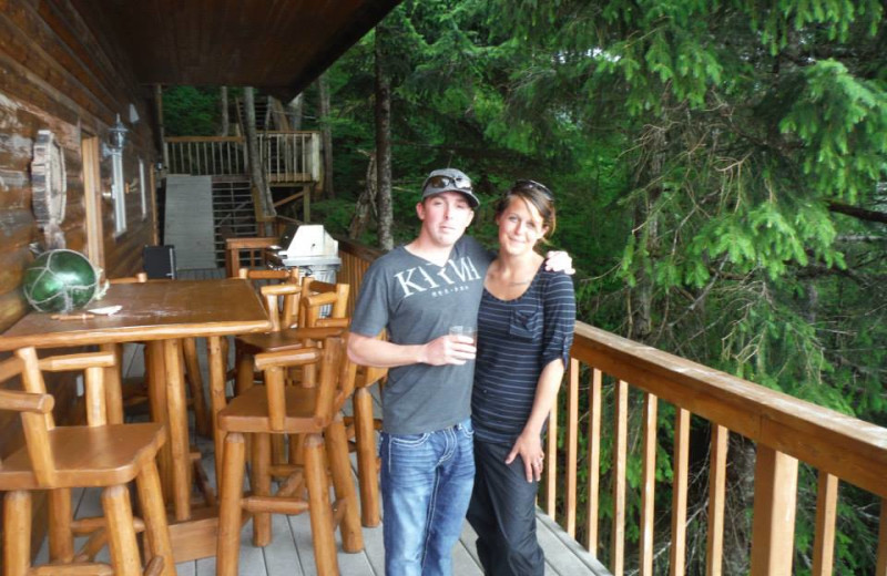 Patio dining at Elfin Cove Resort.