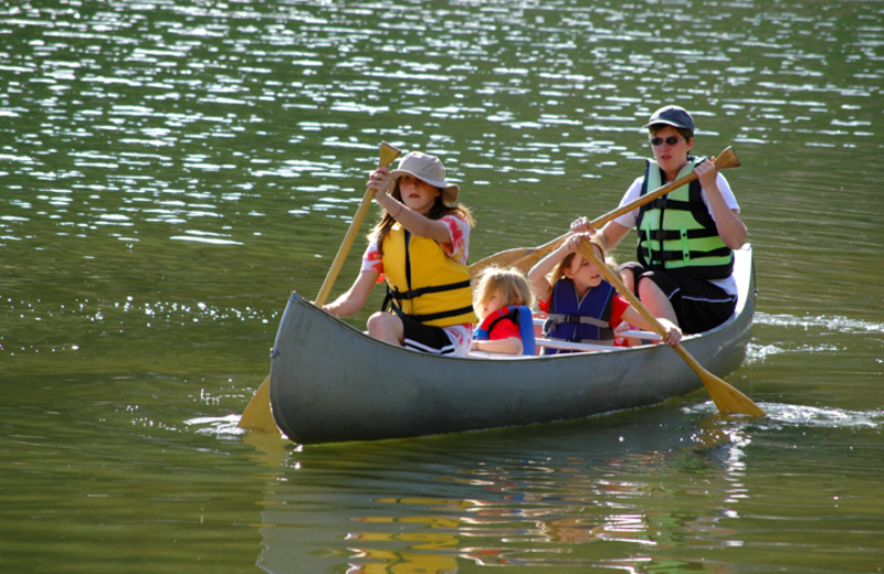 Canoeing at Birch Bay Resort.