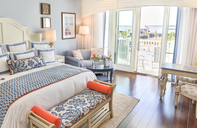 Guest room at Charleston Harbor Resort and Marina.