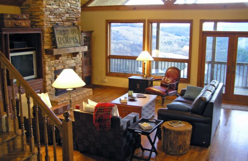 Rental living room at Jefferson Landing.