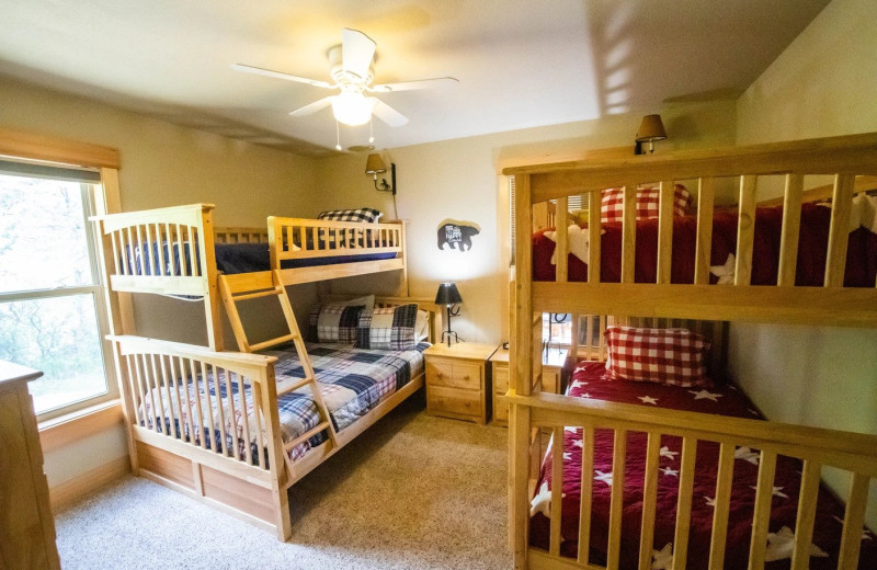 Cabin bedroom at Colorado Trails Ranch.