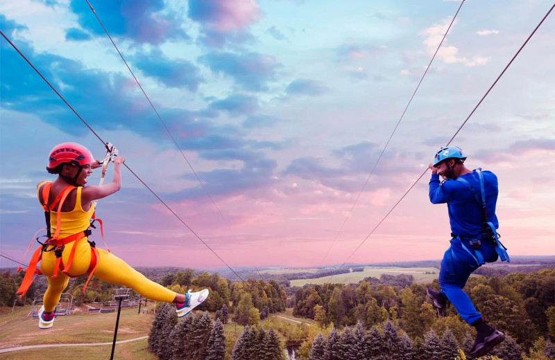 Zipline at Nemacolin Woodlands Resort.