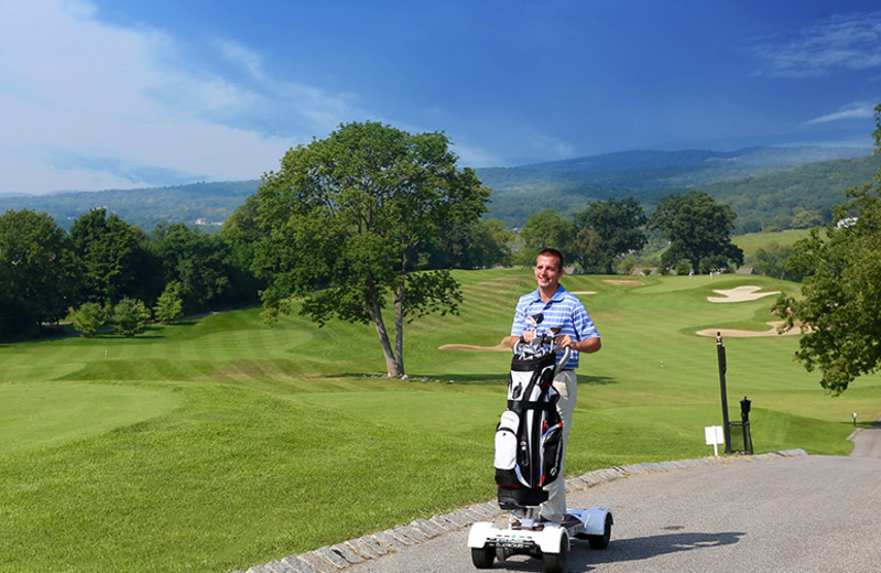 Golfing at Minerals Hotel.