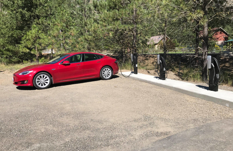 Car charging station at Sleeping Lady.