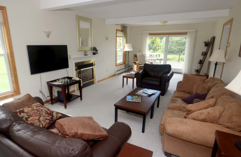 Rental living room at Stowe Country Homes.