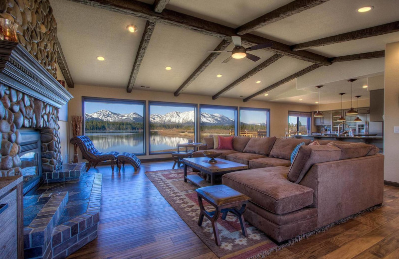 Rental living room at Lake Tahoe Accommodations.