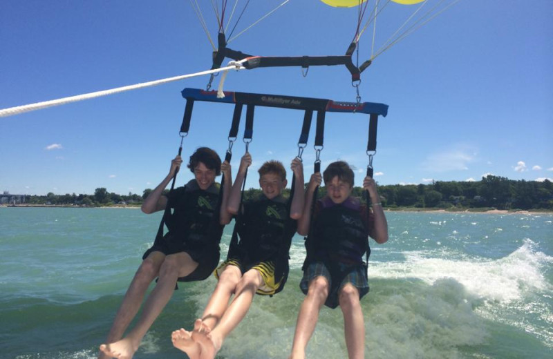 Parasailing at Oakwood Resort.