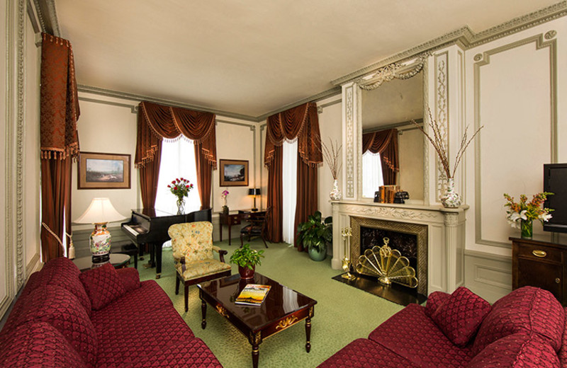 Guest suite at The Jefferson Hotel.