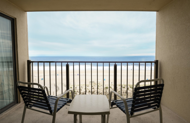 Balcony view at Marigot Beach Suites.