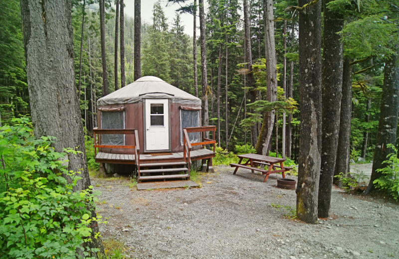 Yurt at Nootka Marine Adventures.