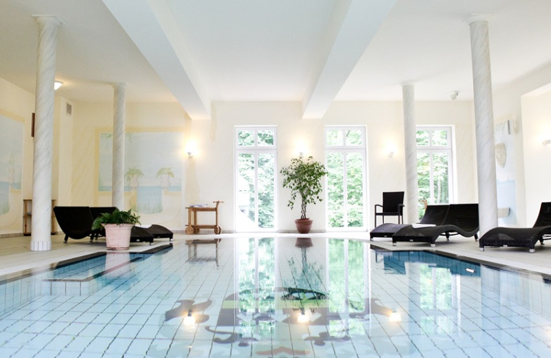 Indoor pool at Hotel Schloss Schorssow.