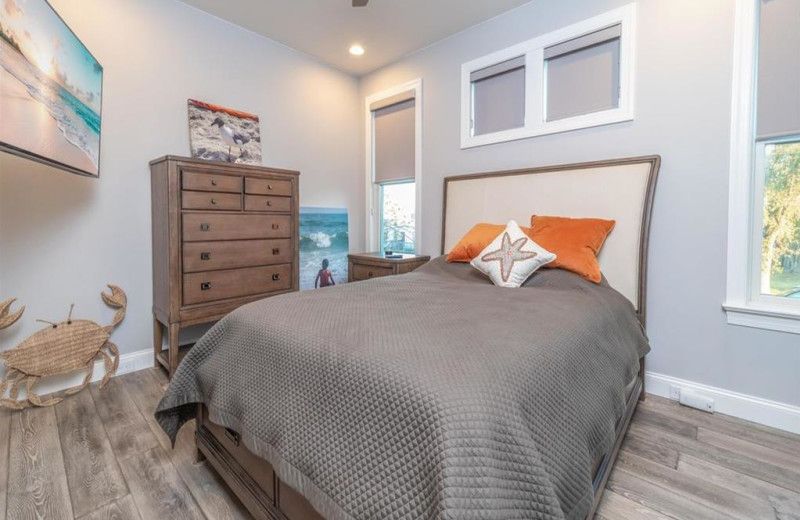 Rental bedroom at Jersey Cape Realty.