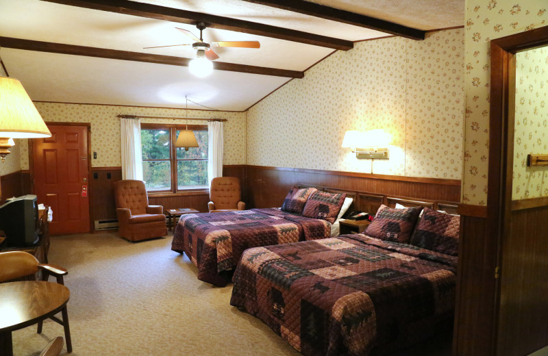 Hotel room at Keweenaw Mountain Lodge.