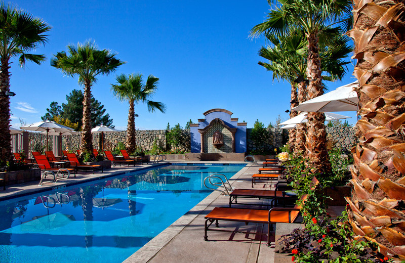 Outdoor pool at Hotel Encanto.