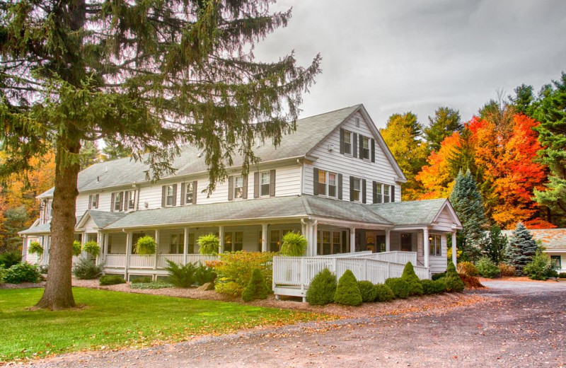 Exterior view of Mountaintop Lodge at Lake Naomi.