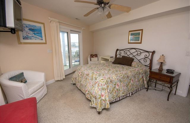 Rental bedroom at Beach Realty & Construction.