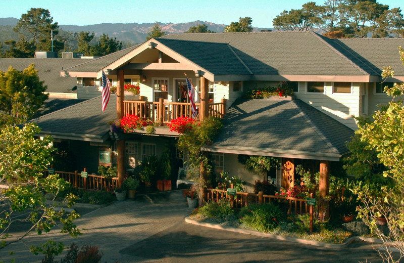 Exterior view of Cambria Pines Lodge.