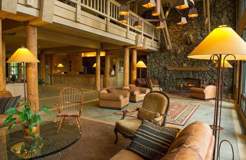 Lobby view at Sun Mountain Lodge.