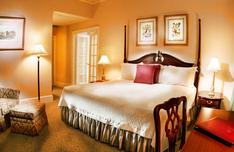 Guest room at The Jefferson Hotel.