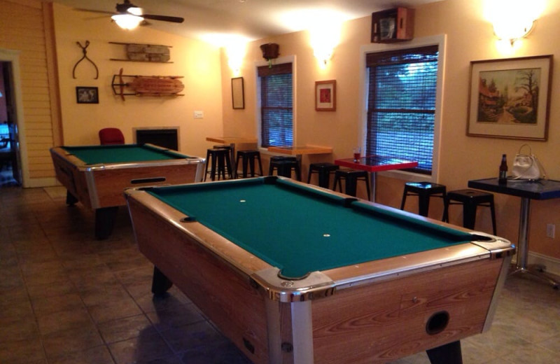 Rec room at Hammo's Brew Pub & Lodge.