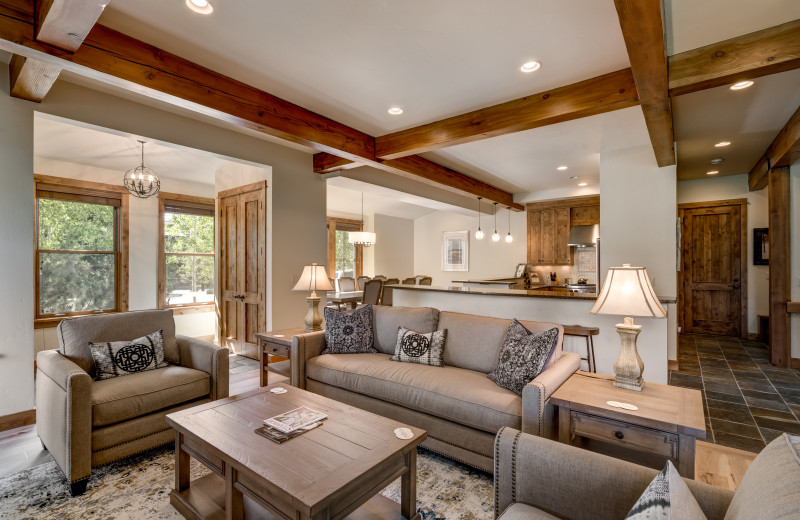 Rental living room at The Porches of Steamboat.