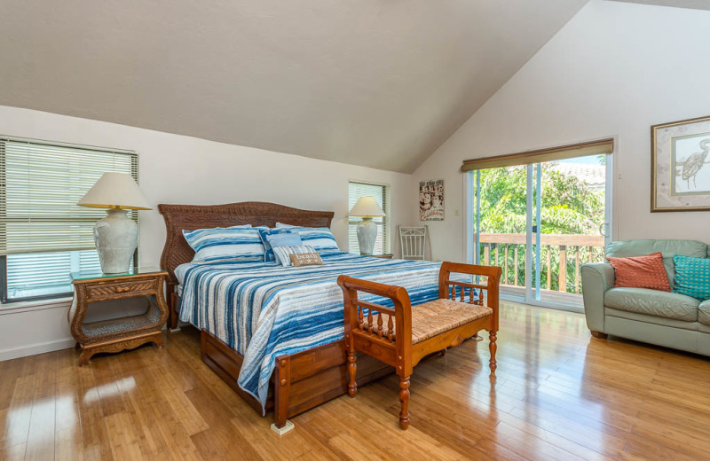 Rental bedroom at Florida Keys Vacation Rentals.