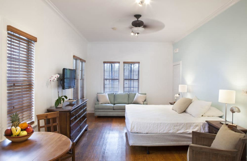 Guest bedroom at The Cabana Inn.