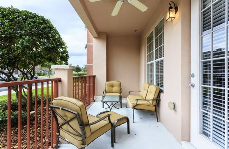 Vacation rental patio at Casiola Vacation Homes.