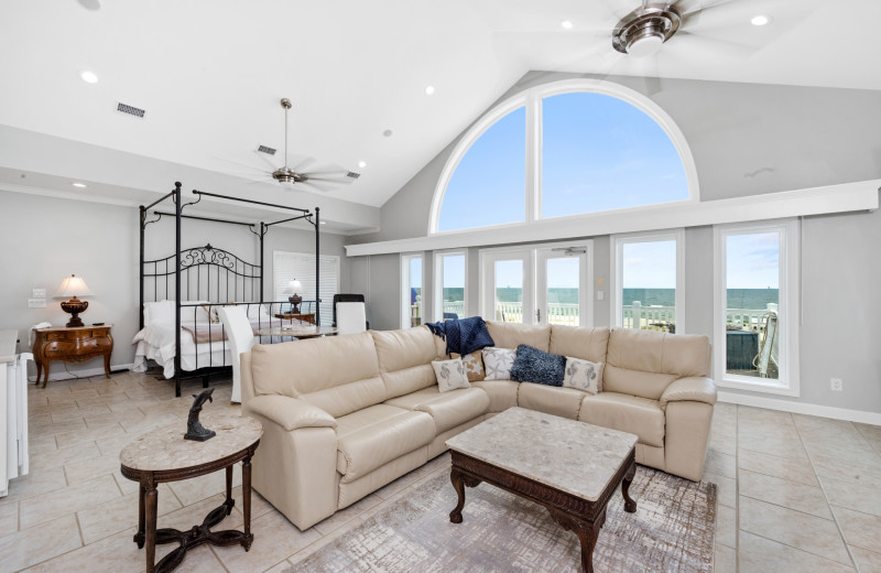 Rental bedroom at Sunset Properties.