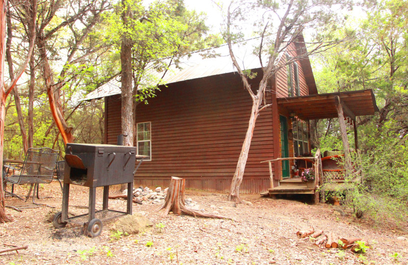 Cabin exterior at Creekside Camp & Cabins.