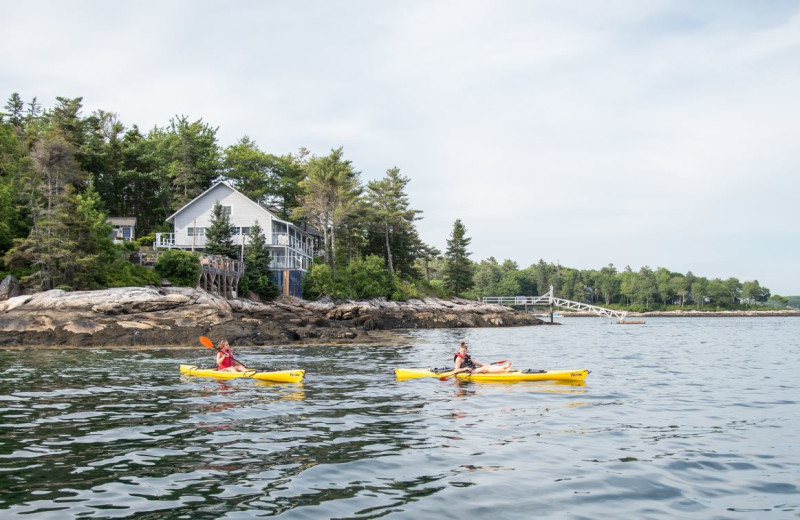 Kayaking at Linekin Bay Resort.