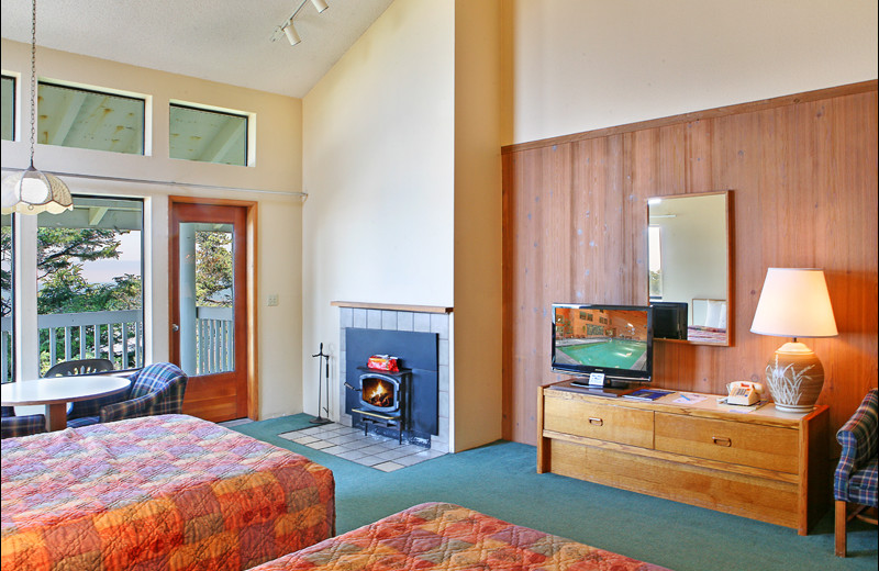 Guest room at Ocean Crest Resort.