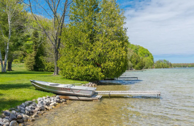 Dock at Fisher's Lakeside Cottages.