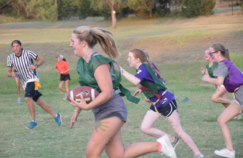 Football at Camp Balcones Spring.