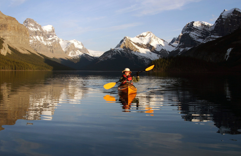 Lake at Mount Robson Inn.