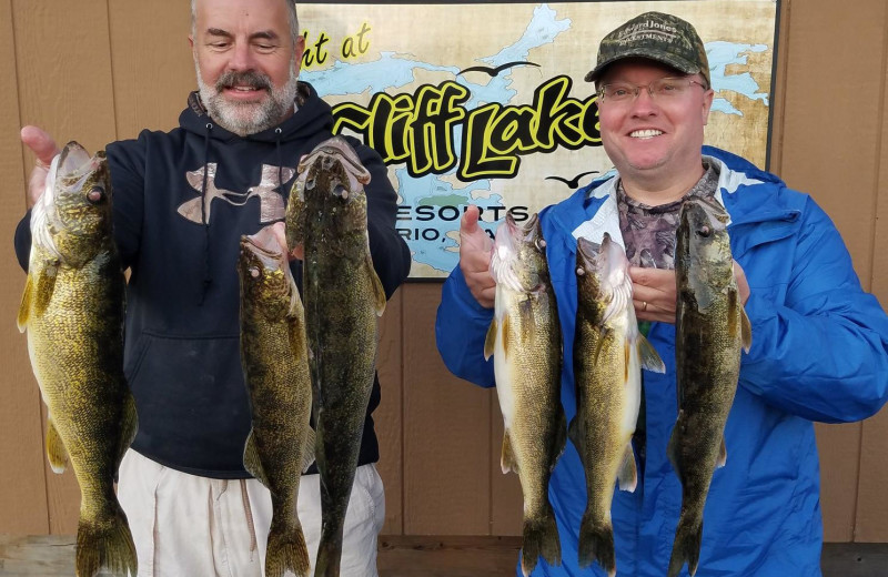 Fishing at Cliff Lake Resorts.