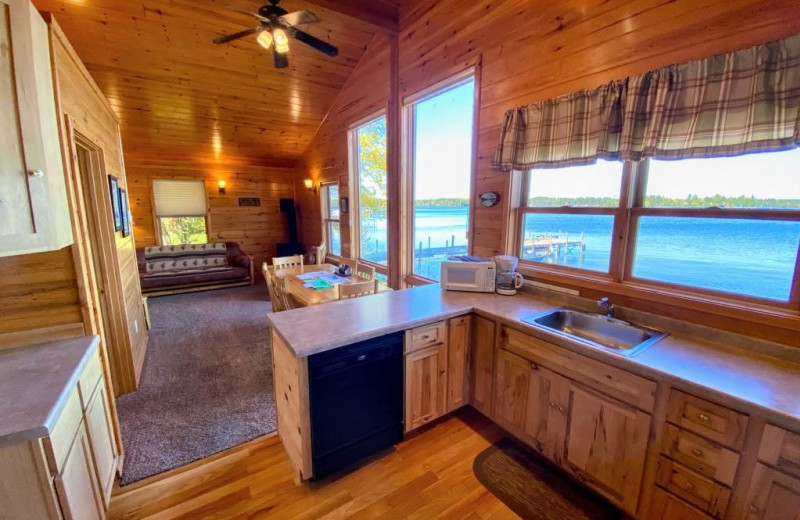 Cabin interior at Pehrson Lodge Resort.