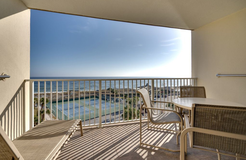 Guest balcony at The Islander in Destin.