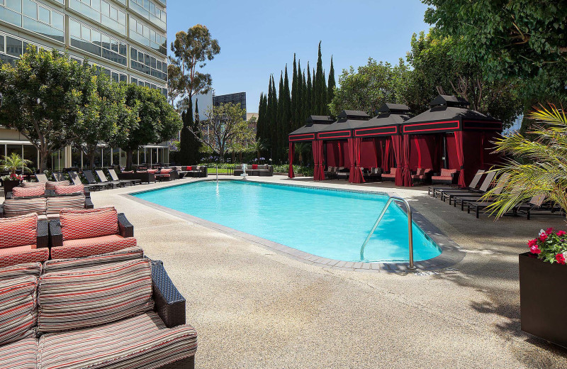 Outdoor pool at Sheraton Gateway Los Angeles Hotel.