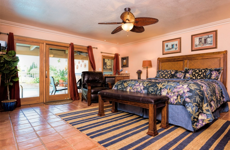 Rental bedroom at Padre Getaways.