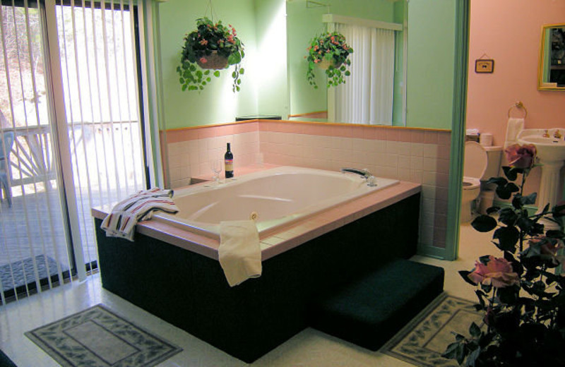 Private Hot Tub at Brookside Cabins