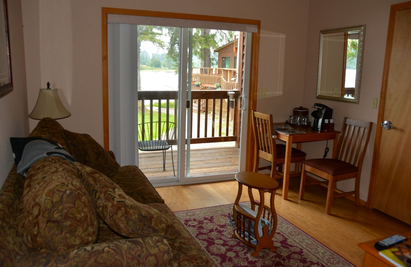 Living room at The Fireweed Lodge.