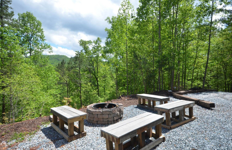 Rental patio at Smoky Mountain Cabins.