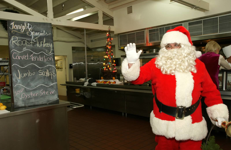 Santa visiting Smoke Tree Ranch.