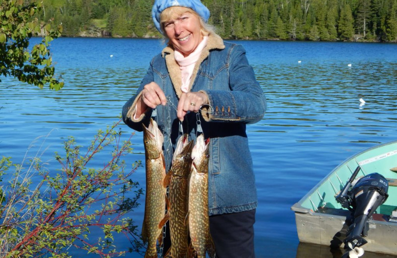 Fishing at Rainbow Point Lodge.